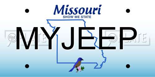 MYJEEP Missouri License Plate