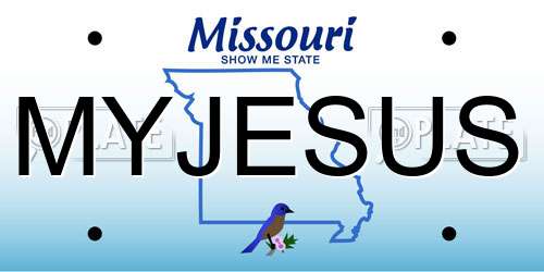 MYJESUS Missouri License Plate