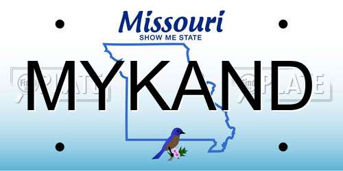 MYKAND Missouri License Plate