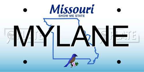 MYLANE Missouri License Plate