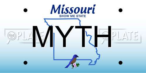 MYTH Missouri License Plate