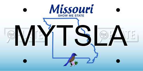 MYTSLA Missouri License Plate