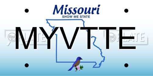 MYVTTE Missouri License Plate