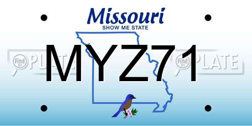 MYZ71 Missouri License Plate