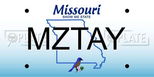 MZTAY Missouri License Plate