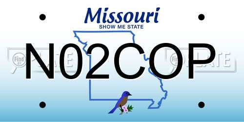 N02COP Missouri License Plate