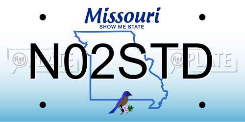 N02STD Missouri License Plate