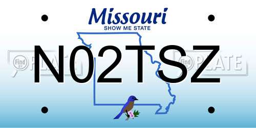 N02TSZ Missouri License Plate