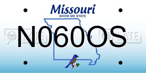 N060OS Missouri License Plate