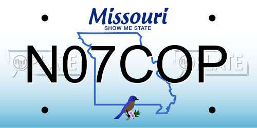 N07COP Missouri License Plate