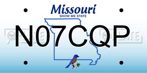 N07CQP Missouri License Plate