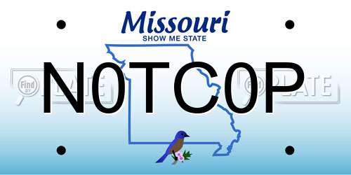 N0TC0P Missouri License Plate