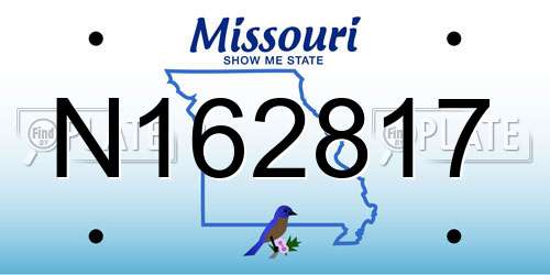 N162817 Missouri License Plate