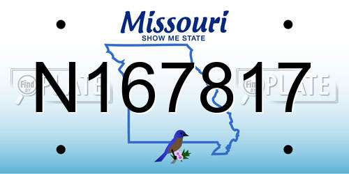 N167817 Missouri License Plate