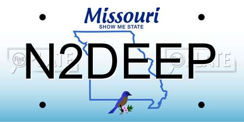 N2DEEP Missouri License Plate