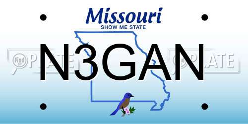N3GAN Missouri License Plate