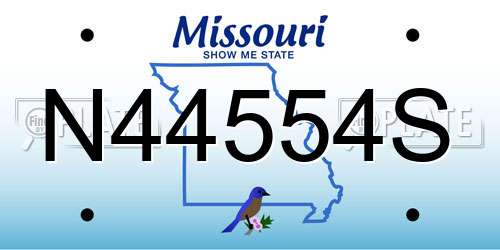 N44554S Missouri License Plate