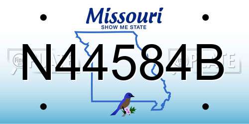 N44584B Missouri License Plate
