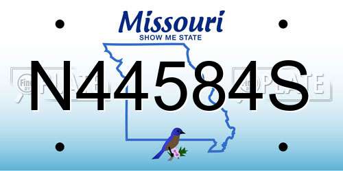 N44584S Missouri License Plate