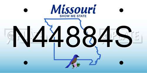 N44884S Missouri License Plate