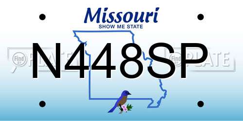 N448SP Missouri License Plate