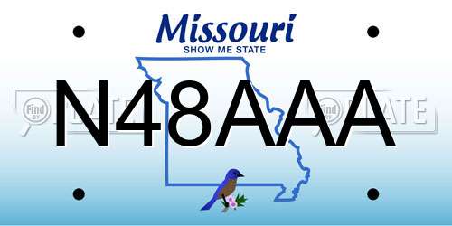 N48AAA Missouri License Plate