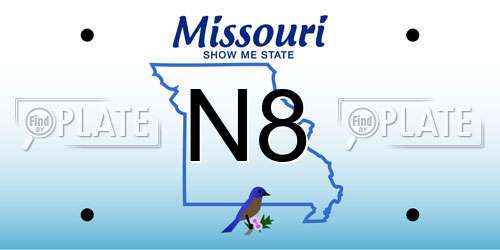 N8 Missouri License Plate