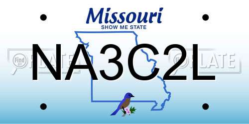 NA3C2L Missouri License Plate