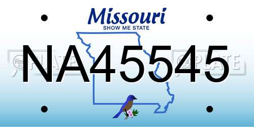 NA45545 Missouri License Plate