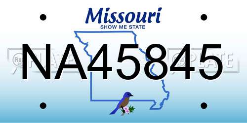 NA45845 Missouri License Plate