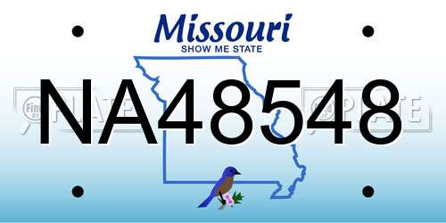 NA48548 Missouri License Plate