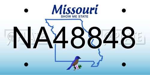 NA48848 Missouri License Plate