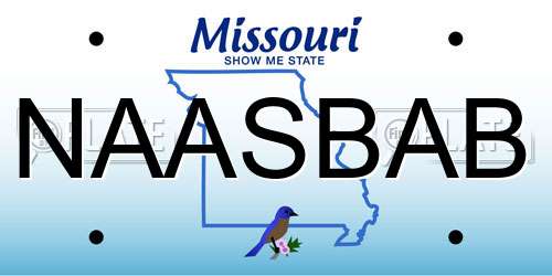 NAASBAB Missouri License Plate