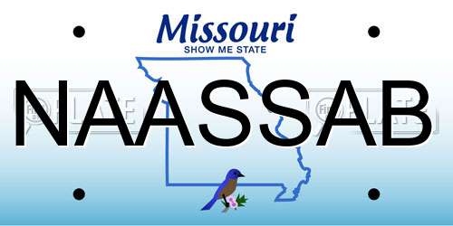 NAASSAB Missouri License Plate