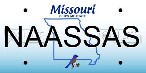 NAASSAS Missouri License Plate