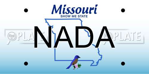 NADA Missouri License Plate