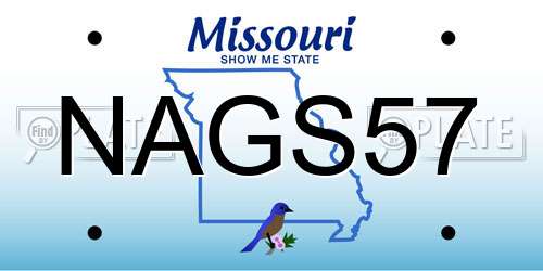 NAGS57 Missouri License Plate