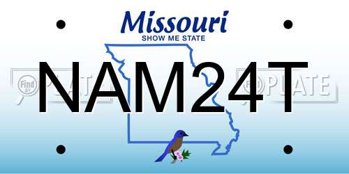 NAM24T Missouri License Plate