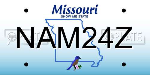 NAM24Z Missouri License Plate