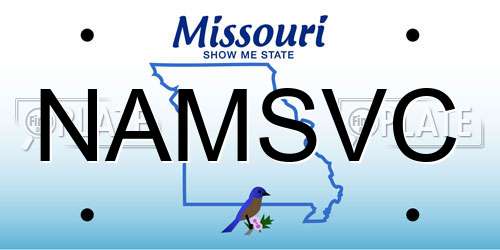 NAMSVC Missouri License Plate