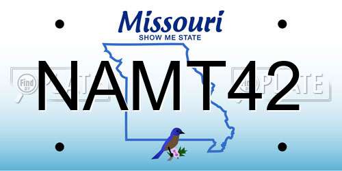 NAMT42 Missouri License Plate