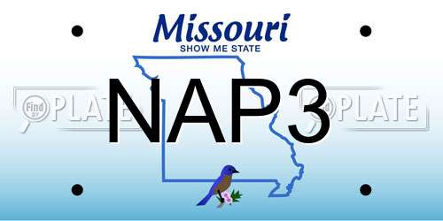 NAP3 Missouri License Plate