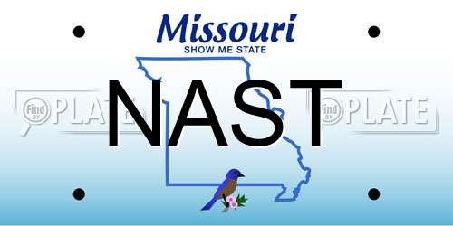 NAST Missouri License Plate