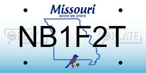 NB1F2T Missouri License Plate