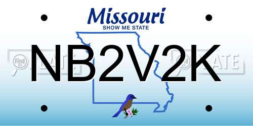 NB2V2K Missouri License Plate