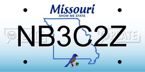 NB3C2Z Missouri License Plate