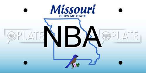 NBA Missouri License Plate