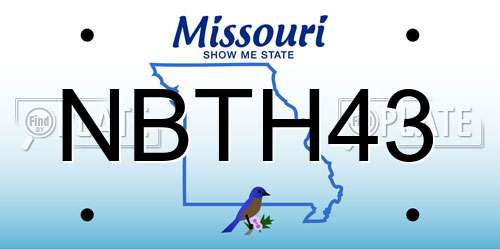 NBTH43 Missouri License Plate