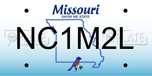 NC1M2L Missouri License Plate