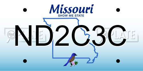 ND2C3C Missouri License Plate